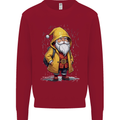 Santa Raincoat Christmas Rainy Season Santa Kids Sweatshirt Jumper Red