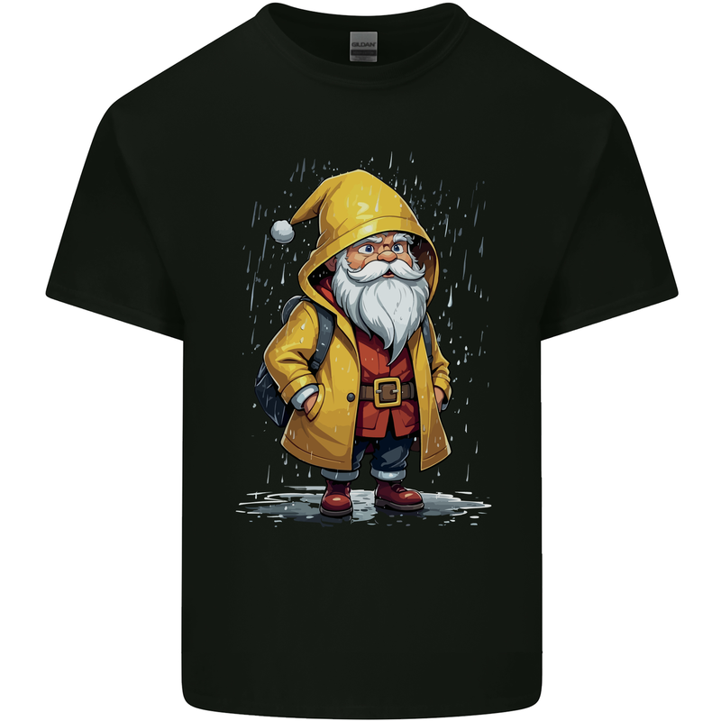 Santa Raincoat Christmas Rainy Season Santa Kids T-Shirt Childrens Black