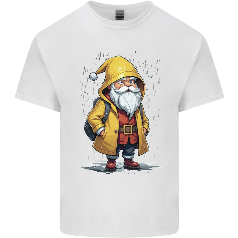 Santa Raincoat Christmas Rainy Season Santa Kids T-Shirt Childrens White