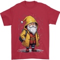 Santa Raincoat Christmas Rainy Season Santa Mens T-Shirt 100% Cotton Red