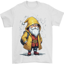 Santa Raincoat Christmas Rainy Season Santa Mens T-Shirt 100% Cotton White
