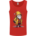 Santa Raincoat Christmas Rainy Season Santa Mens Vest Tank Top Red