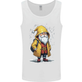Santa Raincoat Christmas Rainy Season Santa Mens Vest Tank Top White