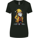 Santa Raincoat Christmas Rainy Season Santa Womens Wider Cut T-Shirt Black