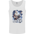 Santa Rocks Christmas Guitar Music Heavy Metal Mens Vest Tank Top White
