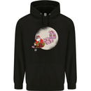 Santa Sleigh Pulled by Christmas Pigs Funny Xmas Childrens Kids Hoodie Black