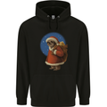 Santa Sloth Funny Christmas Xmas Childrens Kids Hoodie Black