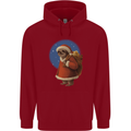 Santa Sloth Funny Christmas Xmas Childrens Kids Hoodie Red