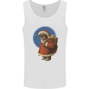 Santa Sloth Funny Christmas Xmas Mens Vest Tank Top White