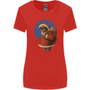 Santa Sloth Funny Christmas Xmas Womens Wider Cut T-Shirt Red