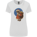 Santa Sloth Funny Christmas Xmas Womens Wider Cut T-Shirt White