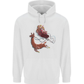 Santa & Llama Funny Christmas Sleigh Xmas Childrens Kids Hoodie White