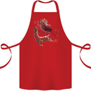 Santa & Llama Funny Christmas Sleigh Xmas Cotton Apron 100% Organic Red