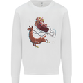 Santa & Llama Funny Christmas Sleigh Xmas Kids Sweatshirt Jumper White