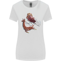 Santa & Llama Funny Christmas Sleigh Xmas Womens Wider Cut T-Shirt White