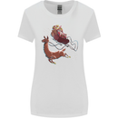 Santa & Llama Funny Christmas Sleigh Xmas Womens Wider Cut T-Shirt White