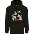 Santa & Llama Sleigh Funny Christmas Xmas Childrens Kids Hoodie Black
