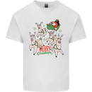Santa & Llama Sleigh Funny Christmas Xmas Kids T-Shirt Childrens White