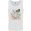 Santa & Llama Sleigh Funny Christmas Xmas Mens Vest Tank Top White