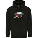 Santa & Rudolf Peeking Funny Christmas Xmas Childrens Kids Hoodie Black