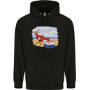 Santa at the Beach Christmas Summer Xmas Holiday Childrens Kids Hoodie Black