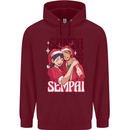 Santa is My Sempai Funny Anime Christmas Xmas Childrens Kids Hoodie Maroon