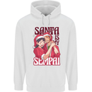 Santa is My Sempai Funny Anime Christmas Xmas Childrens Kids Hoodie White