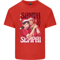 Santa is My Sempai Funny Anime Christmas Xmas Kids T-Shirt Childrens Red