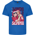 Santa is My Sempai Funny Anime Christmas Xmas Kids T-Shirt Childrens Royal Blue