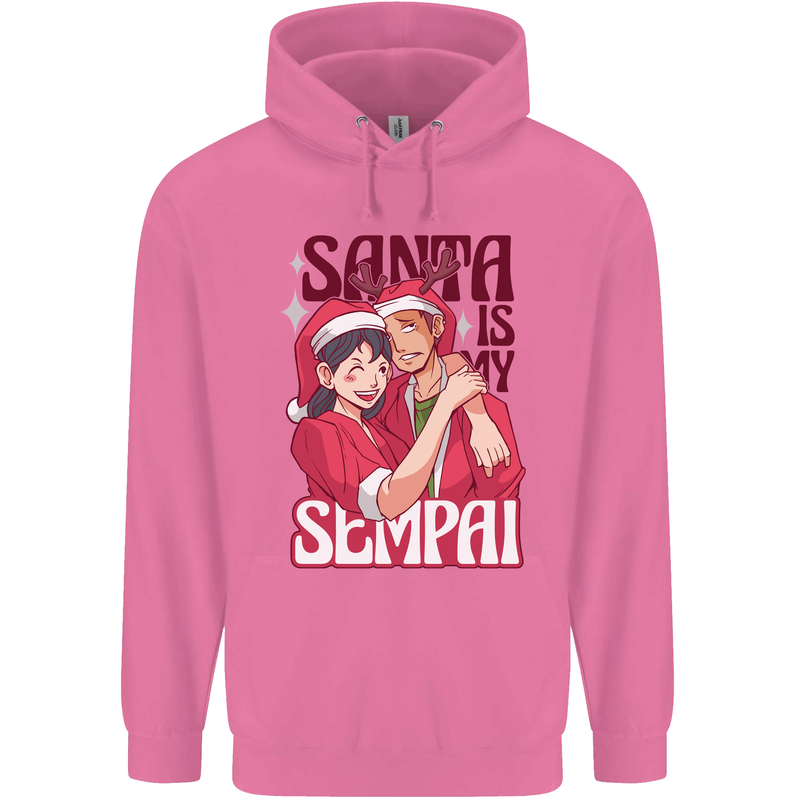 Santa is My Sempai Funny Anime Christmas Xmas Mens 80% Cotton Hoodie Azelea