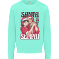 Santa is My Sempai Funny Anime Christmas Xmas Mens Sweatshirt Jumper Peppermint