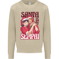 Santa is My Sempai Funny Anime Christmas Xmas Mens Sweatshirt Jumper Sand