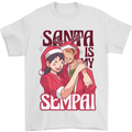 Santa is My Sempai Funny Anime Christmas Xmas Mens T-Shirt 100% Cotton White