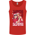 Santa is My Sempai Funny Anime Christmas Xmas Mens Vest Tank Top Red