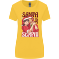 Santa is My Sempai Funny Anime Christmas Xmas Womens Wider Cut T-Shirt Yellow