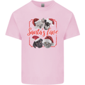 Santa's Fave Cats and Dogs Christmas Xmas Kids T-Shirt Childrens Light Pink