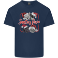 Santa's Fave Cats and Dogs Christmas Xmas Kids T-Shirt Childrens Navy Blue