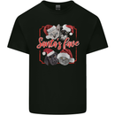 Santa's Fave Cats and Dogs Christmas Xmas Mens Cotton T-Shirt Tee Top Black