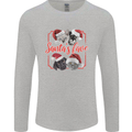 Santa's Fave Cats and Dogs Christmas Xmas Mens Long Sleeve T-Shirt Sports Grey