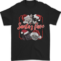 Santa's Fave Cats and Dogs Christmas Xmas Mens T-Shirt 100% Cotton Black