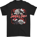 Santa's Fave Cats and Dogs Christmas Xmas Mens T-Shirt 100% Cotton Black