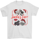 Santa's Fave Cats and Dogs Christmas Xmas Mens T-Shirt 100% Cotton White
