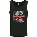 Santa's Fave Cats and Dogs Christmas Xmas Mens Vest Tank Top Black