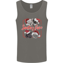 Santa's Fave Cats and Dogs Christmas Xmas Mens Vest Tank Top Charcoal