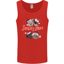 Santa's Fave Cats and Dogs Christmas Xmas Mens Vest Tank Top Red
