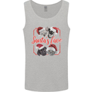 Santa's Fave Cats and Dogs Christmas Xmas Mens Vest Tank Top Sports Grey
