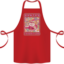 Santa's Favourite HO Funny Hippy Trippy Christmas Cotton Apron 100% Organic Red