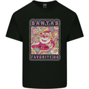 Santa's Favourite HO Funny Hippy Trippy Christmas Kids T-Shirt Childrens Black