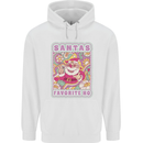 Santa's Favourite HO Funny Hippy Trippy Christmas Mens 80% Cotton Hoodie White