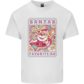 Santa's Favourite HO Funny Hippy Trippy Christmas Mens Cotton T-Shirt Tee Top White